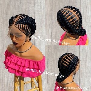 Full lace conrow wig